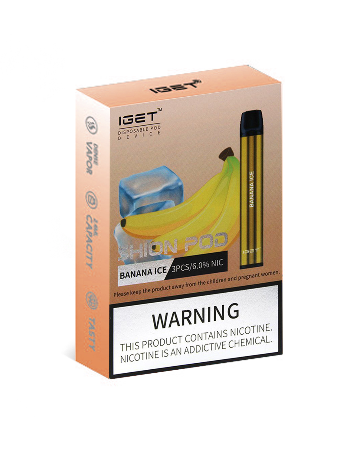 Banana Ice 600 Puffs Disposable 3 x IGET Shion