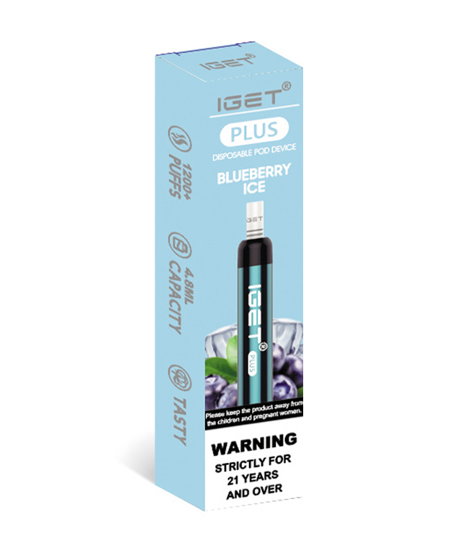Blueberry Ice 1200 Puffs Disposable Vape IGET Plus - Image 2