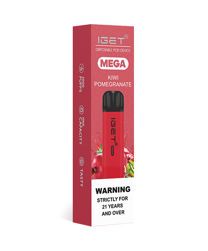 Kiwi Pomegranate 3500 Puffs Disposable Vape IGET Mega