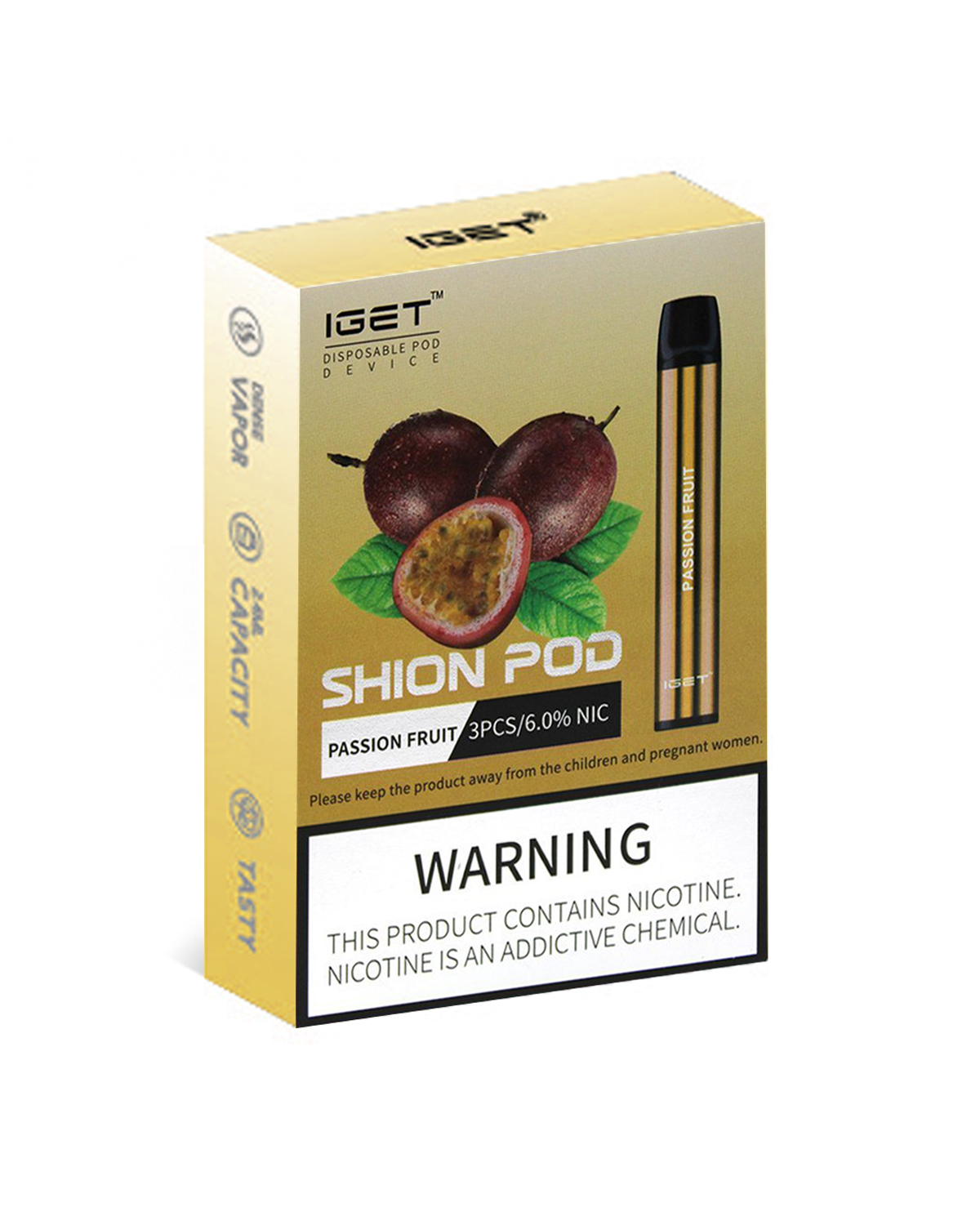 Passion Fruit 600 Puffs Disposable 3 x IGET Shion