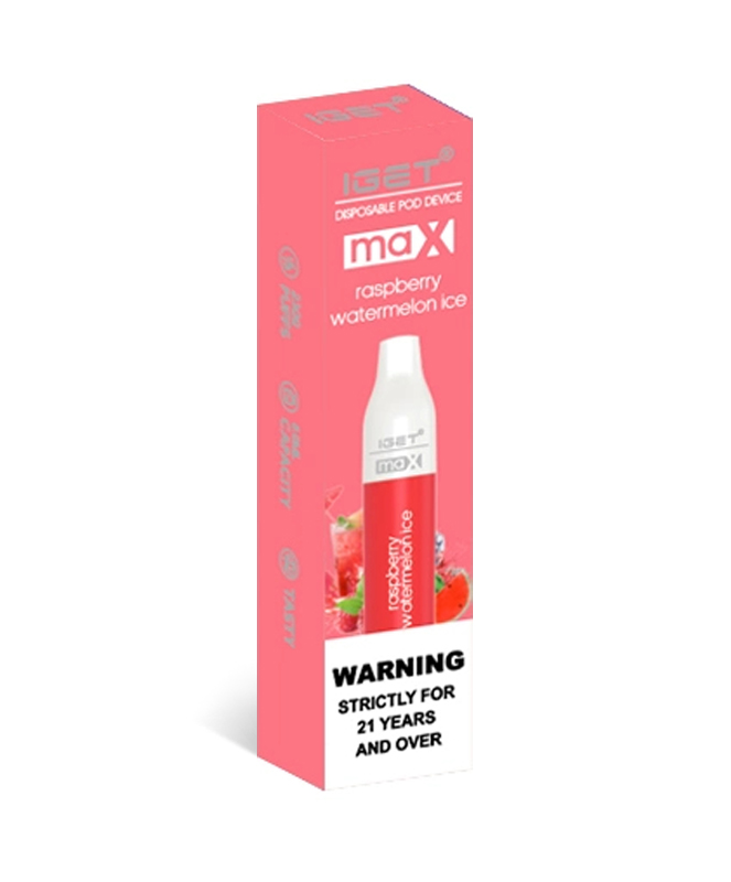 Raspberry Watermelon Ice 2200 Puffs Disposable Vape IGET Max