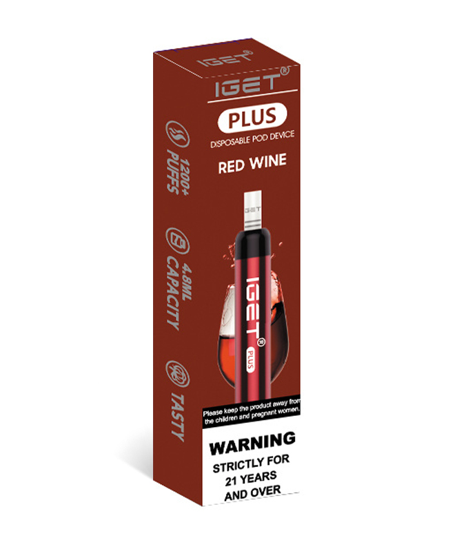Red Wine 1200 Puffs Disposable Vape IGET Plus