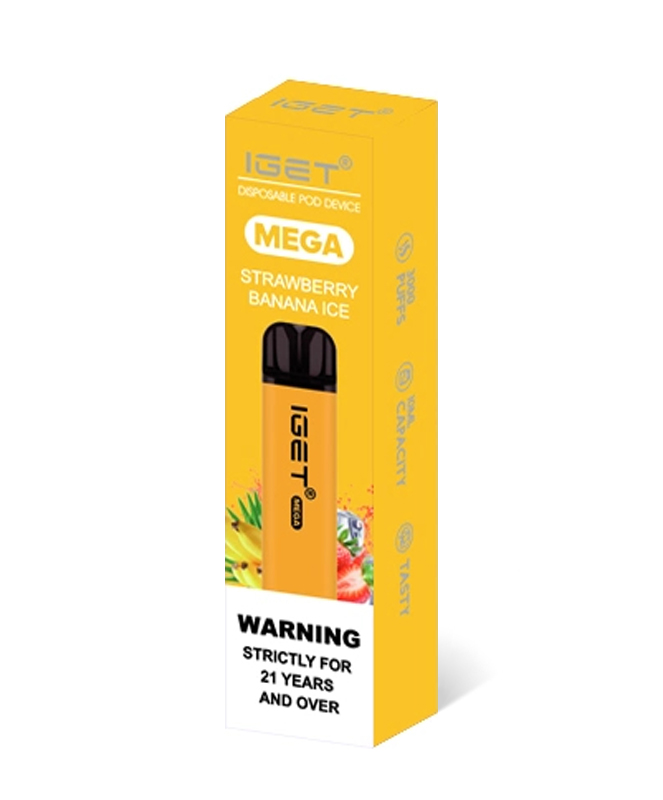 Strawberry Banana Ice 3500 Puffs Disposable Vape IGET Mega